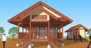 masjid kayu sketchup