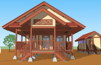 masjid kayu sketchup