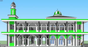 masjid kediri 2 lantai sketchup