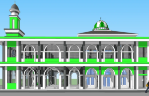 masjid kediri 2 lantai sketchup