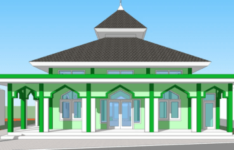 mushola 14m x14m sketchup