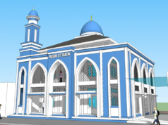 masjid salatiga 2 lantai sketchup