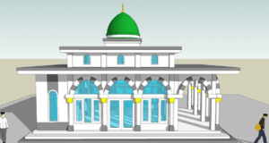 mushola 10,5m x 6m sketchup