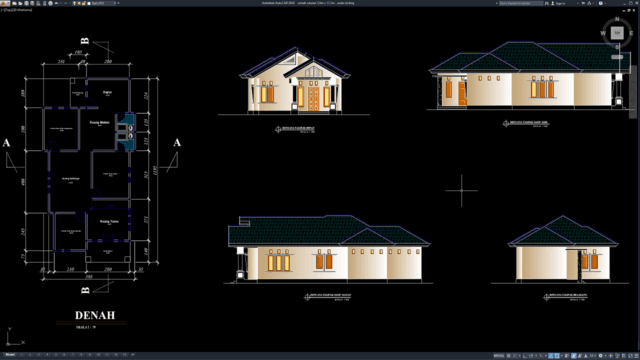 rumah ukuran 11,2m x 5,9m