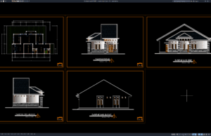 Download Desain Rumah Ukuran 13,5m x 7m DWG AutoCAD rumah ukuran 13,5m x 7m