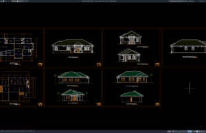 Download Desain Rumah Ukuran 21,2m x 9,6m DWG AutoCAD rumah ukuran 21,2m x 9,6m