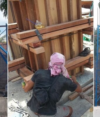 cara membuat kolom lurus tegak vertikal