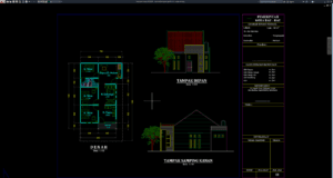 denah & tampak rumah type 60 m2