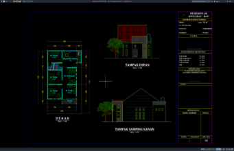 denah & tampak rumah type 60 m2