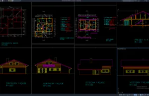 Download Desain Rumah Kayu DWG AutoCAD rumah kayu
