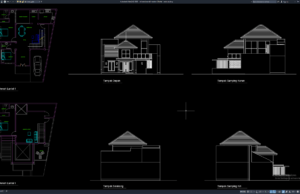 Download Referensi Rumah Modern 2 Lantai DWG AutoCAD referensi rumah modern 2 lantai