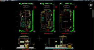 rumah 2 lantai dengan balkon besar