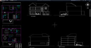 rumah modern atap miring 2 lantai