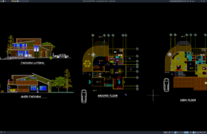 Download Referensi Rumah Pedesaan 2 Lantai DWG AutoCAD rumah pedesaan 2 lantai