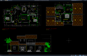 Download Referensi Rumah Tangga Spiral 2 Lantai DWG AutoCAD rumah tangga spiral 2 lantai