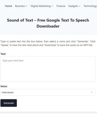 sound of text