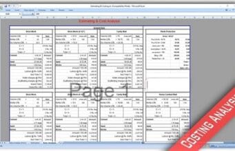analisis dan biaya untuk konstruksi