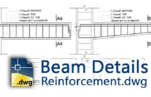Download Detail Penguatan Balok DWG AutoCAD detail penguatan balok