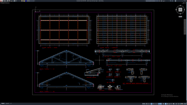 detail plafon kayu dan baja ringan
