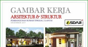 gambar kerja rumah tinggal type 86