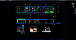 referensi denah memanjang 1 lantai