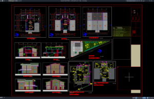 Download Desain Rumah Bentuk Huruf T 2 Lantai DWG AutoCAD rumah bentuk huruf T 2 lantai