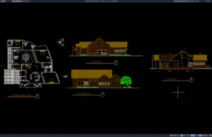 Download Desain Rumah Kayu Atap Jerami DWG AutoCAD rumah kayu atap jerami