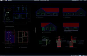 Download Gambar Rumah Kayu Ukuran 15 x 9 Meter DWG AutoCAD rumah kayu ukuran 15x9 meter