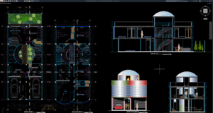 rumah modern atap kubah 2 lantai