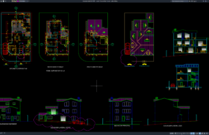 Download Desain Rumah 4 Kamar Tidur 3 Lantai DWG AutoCAD rumah 4 kamar tidur 3 lantai