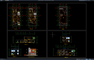 Download Desain Rumah 5 Kamar Tidur 2 Lantai DWG AutoCAD rumah 5 kamar tidur 2 lantai