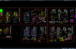 Download Desain Rumah 5 Kamar Tidur 3 Lantai DWG AutoCAD rumah 5 kamar tidur 3 lantai