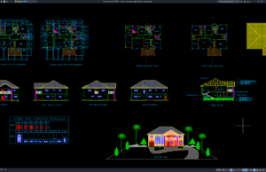 Download Desain Rumah 5 Kamar Tidur Duplex 2 Lantai DWG AutoCAD rumah 5 kamar tidur duplex 2 lantai