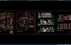 Download Desain Rumah Bentuk Lingkaran 2 Lantai DWG AutoCAD rumah bentuk lingkaran 2 lantai