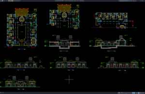 Download Gambar Rumah Besar Dengan Taman Didalam DWG AutoCAD rumah besar dengan taman didalam