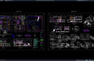Download Desain Rumah Modern 4 Kamar Tidur 2 Lantai DWG AutoCAD rumah modern 4 kamar tidur 2 lantai