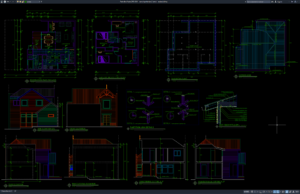 Download Desain Rumah Pertanian 2 Lantai DWG AutoCAD rumah pertanian 2 lantai
