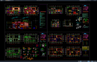 Download Desain Rumah Besar 2 Lantai dengan Kolam Renang DWG AutoCAD rumah besar 2 lantai dengan kolam renang
