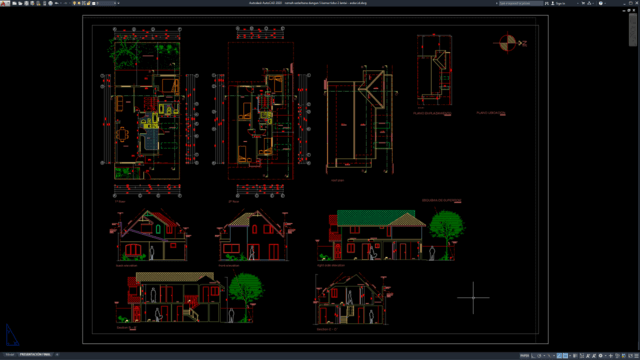 rumah sederhana dengan 5 kamar tidur 2 lantai