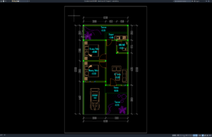 Download Denah Type 36/72 Bagian 2 DWG AutoCAD denah type 36-72 bagian 2