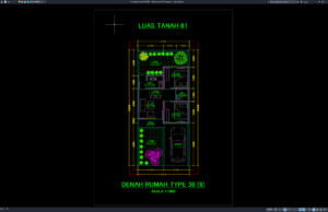 Download Denah Type 36/81 Bagian 6 DWG AutoCAD denah type 36-81 bagian 6