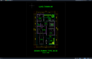Download Denah Type 36/84 Bagian 8 DWG AutoCAD denah type 36-84 bagian 8