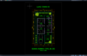 Download Denah Type 36/91 Bagian 10 DWG AutoCAD denah type 36-91 bagian 10
