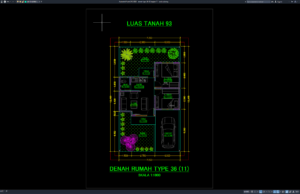 Download Denah Type 36/93 Bagian 11 DWG AutoCAD denah type 36-93 bagian 11