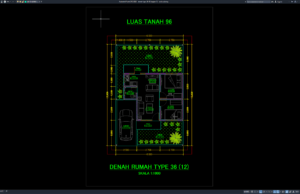 Download Denah Type 36/96 Bagian 12 DWG AutoCAD denah type 36-96 bagian 12