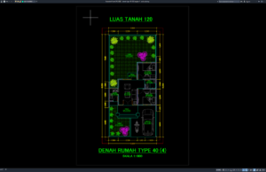 Download Denah Type 40/120 Bagian 4 DWG AutoCAD denah type 40-120 bagian 4
