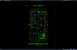 Download Denah Type 40/72 Bagian 6 DWG AutoCAD denah type 40-72 bagian 6