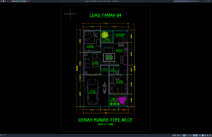 Download Denah Type 40/84 Bagian 7 DWG AutoCAD denah type 40-84 bagian 7