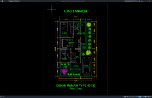 Download Denah Type 40/84 Bagian 8 DWG AutoCAD denah type 40-84 bagian 8