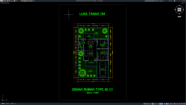 denah type 42-104 bagian 1 denah type 42-104 bagian 1